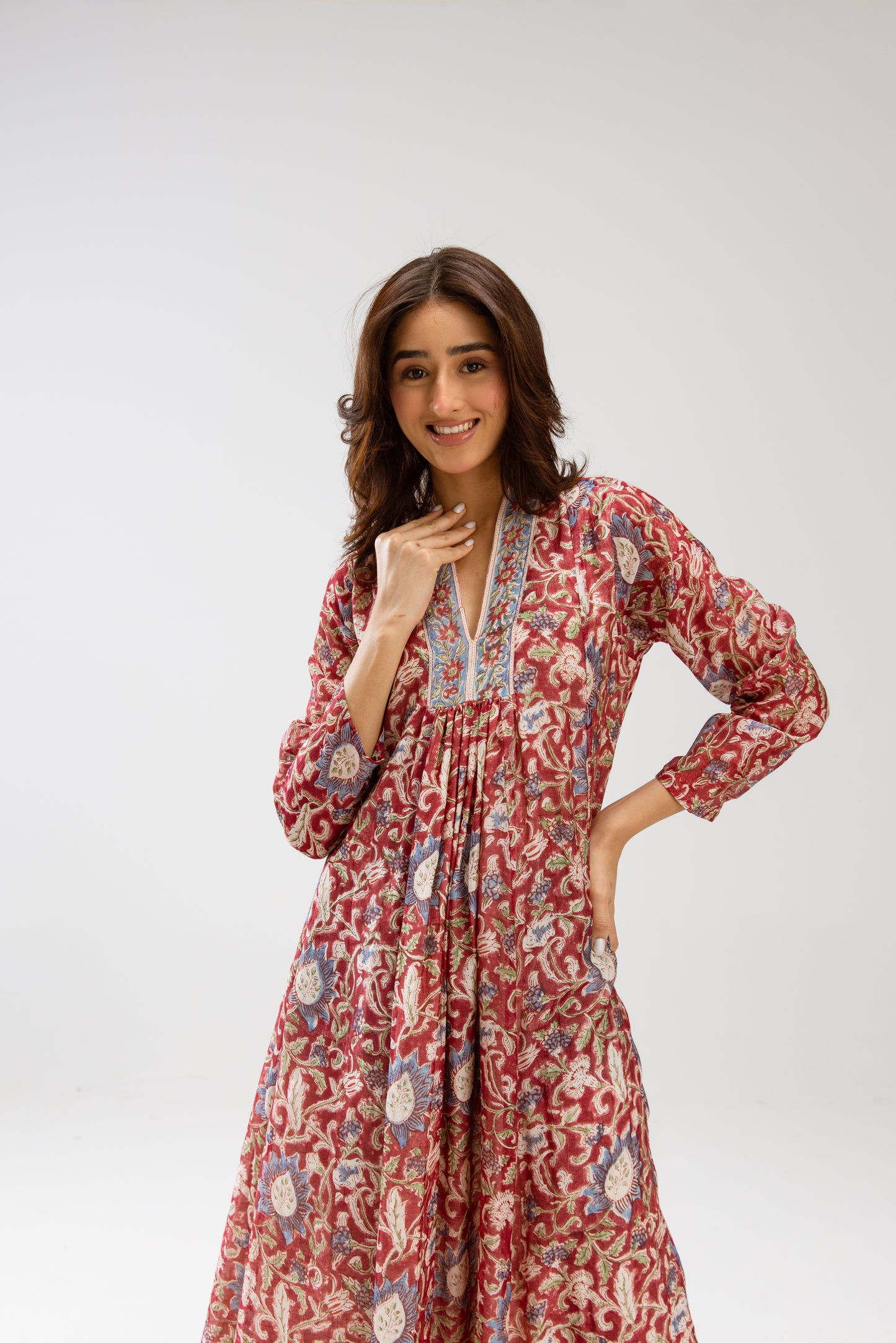 Bhoomi Chanderi Silk Dress (Lining attached)