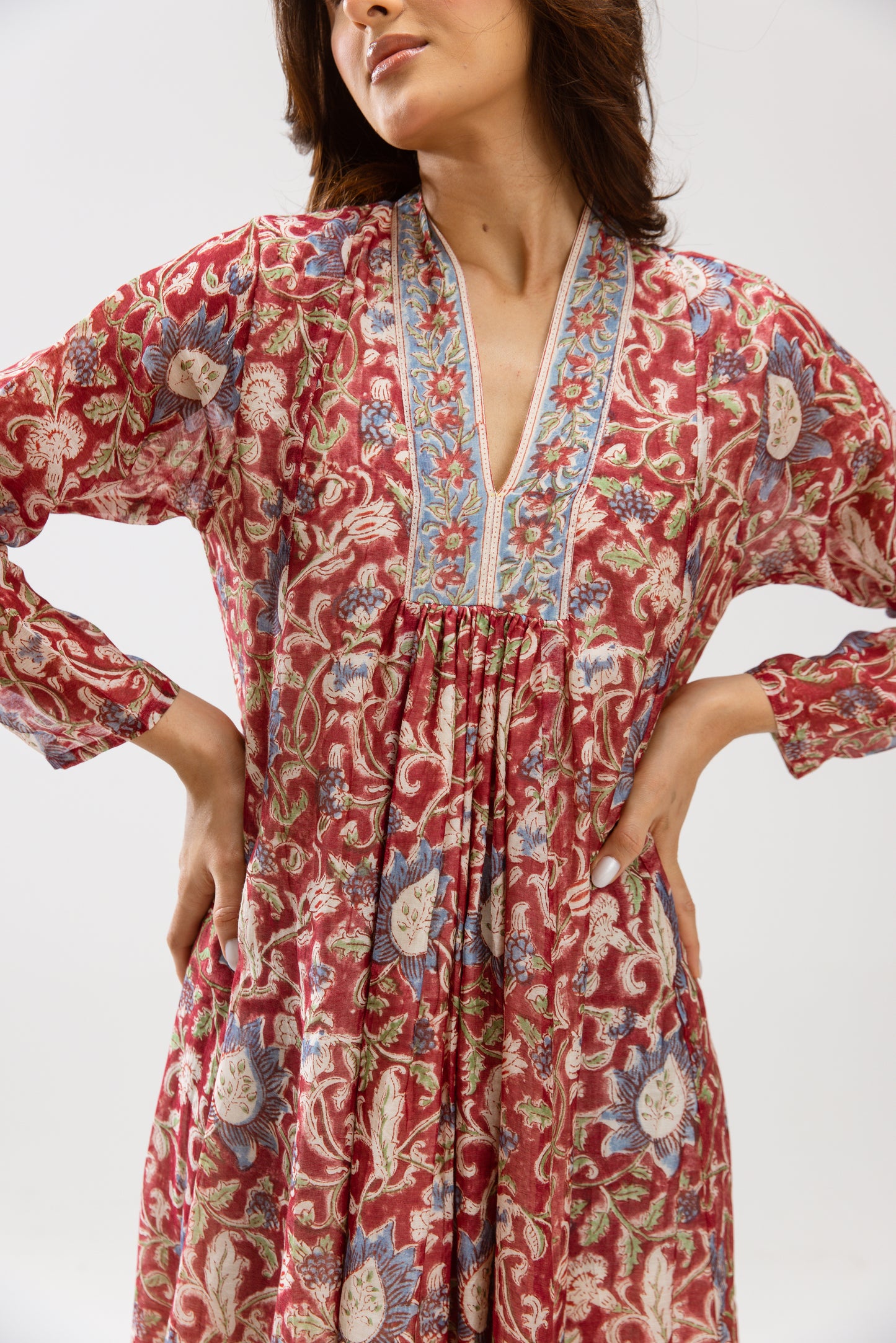 Bhoomi Chanderi Silk Dress (Lining attached)