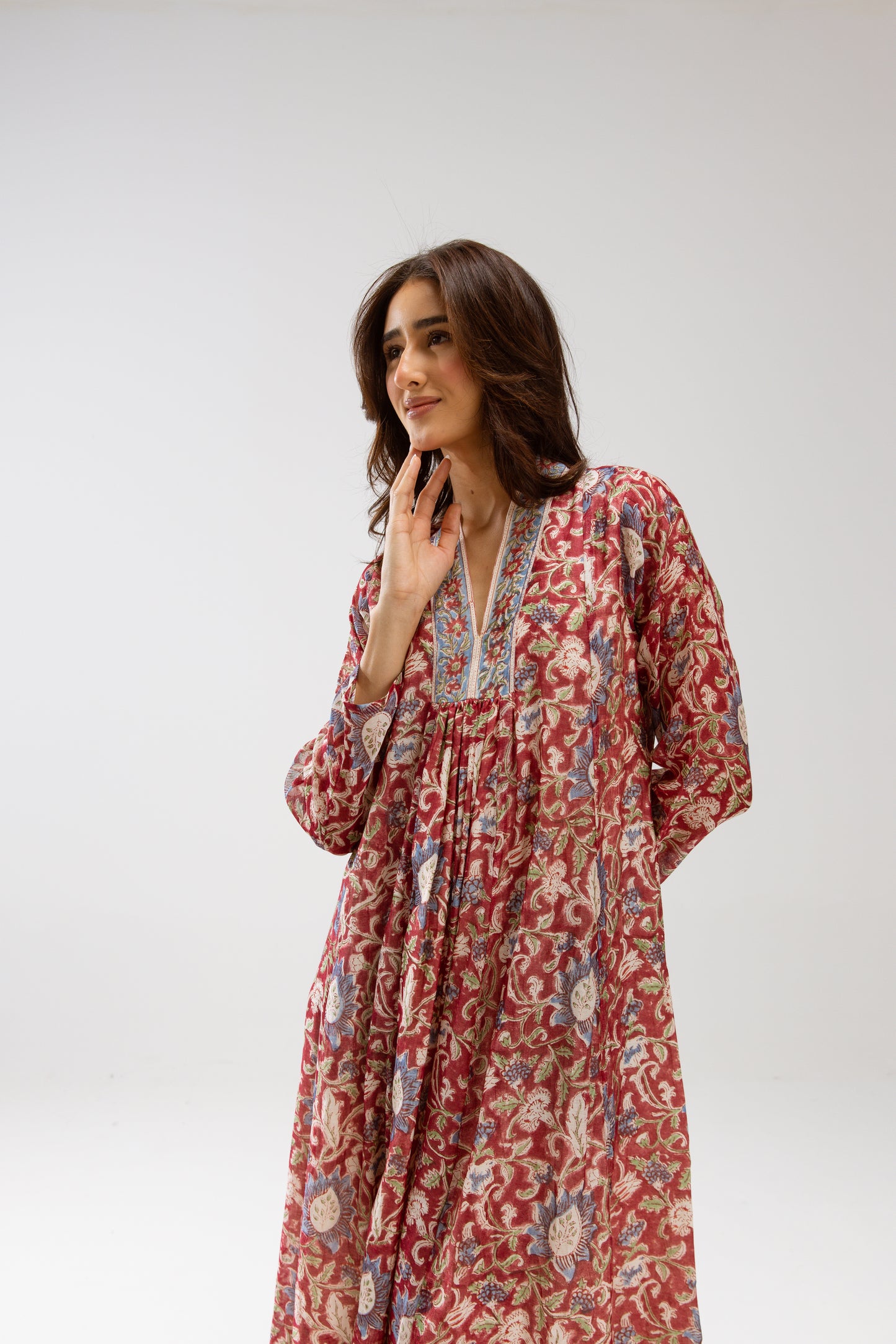 Bhoomi Chanderi Silk Dress (Lining attached)