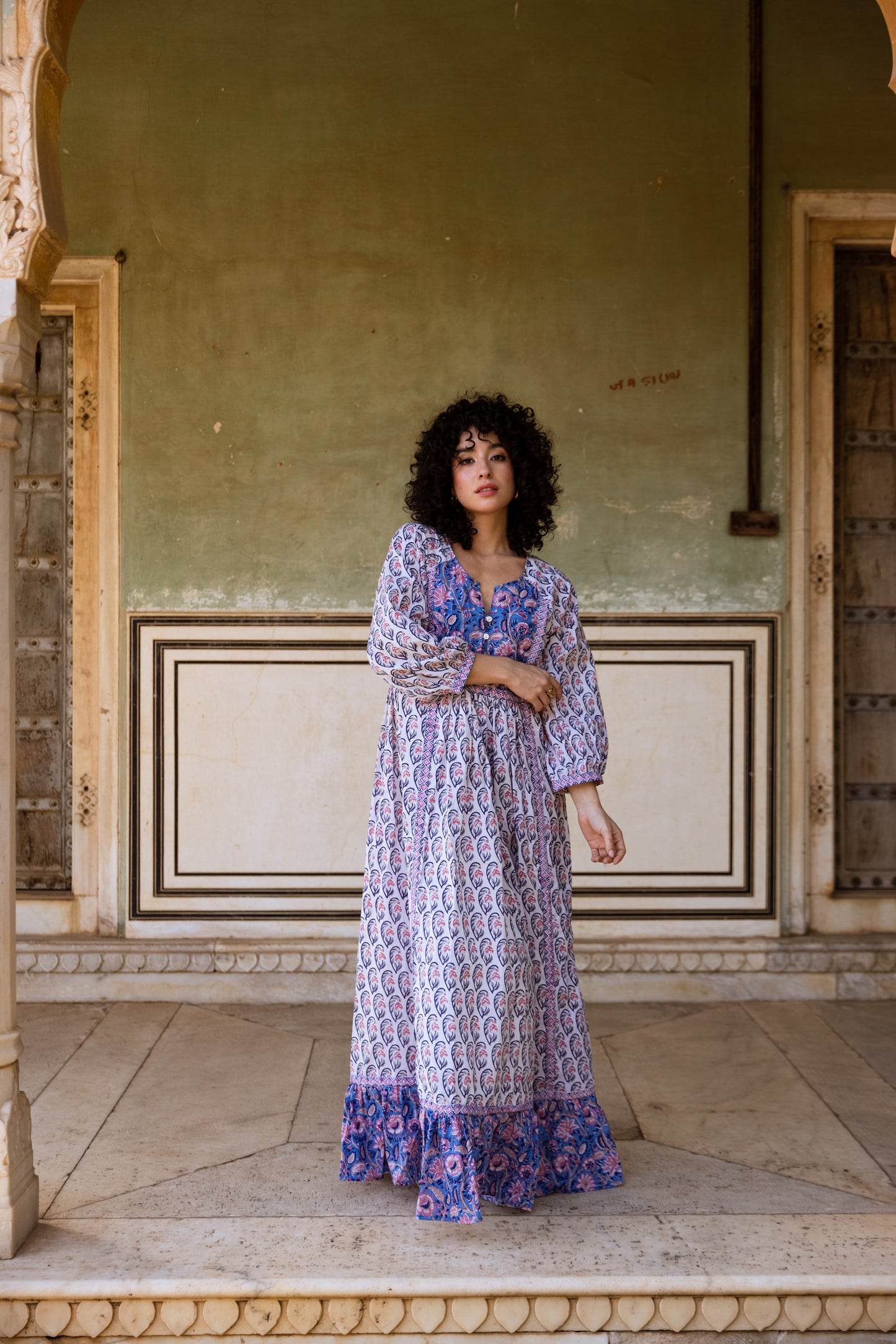 Ghalam Tier Ruffle Dress