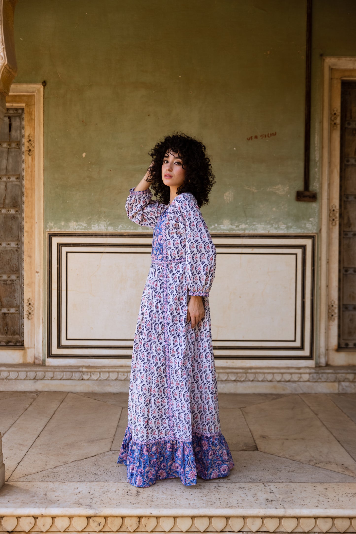 Ghalam Tier Ruffle Dress