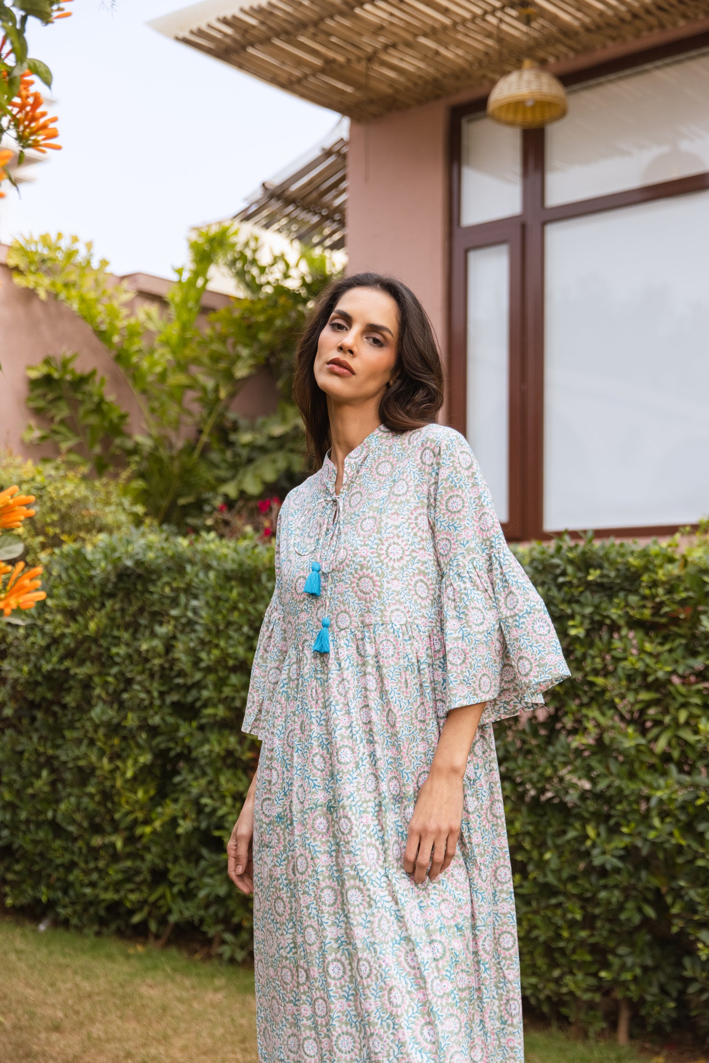 Umbria tier Ruffle Dress