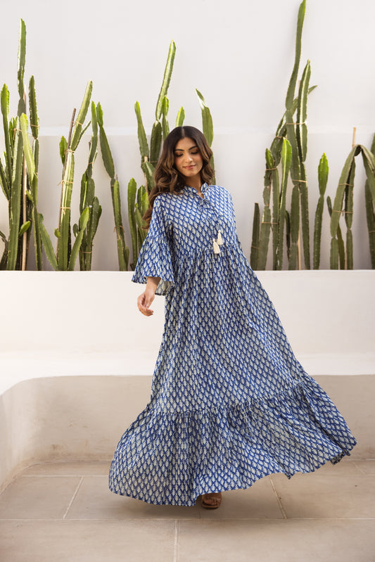Nikkei Tier Ruffle Dress
