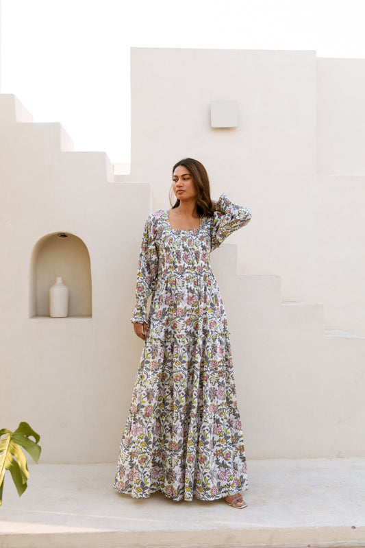 Sui Shirred Tier Dress