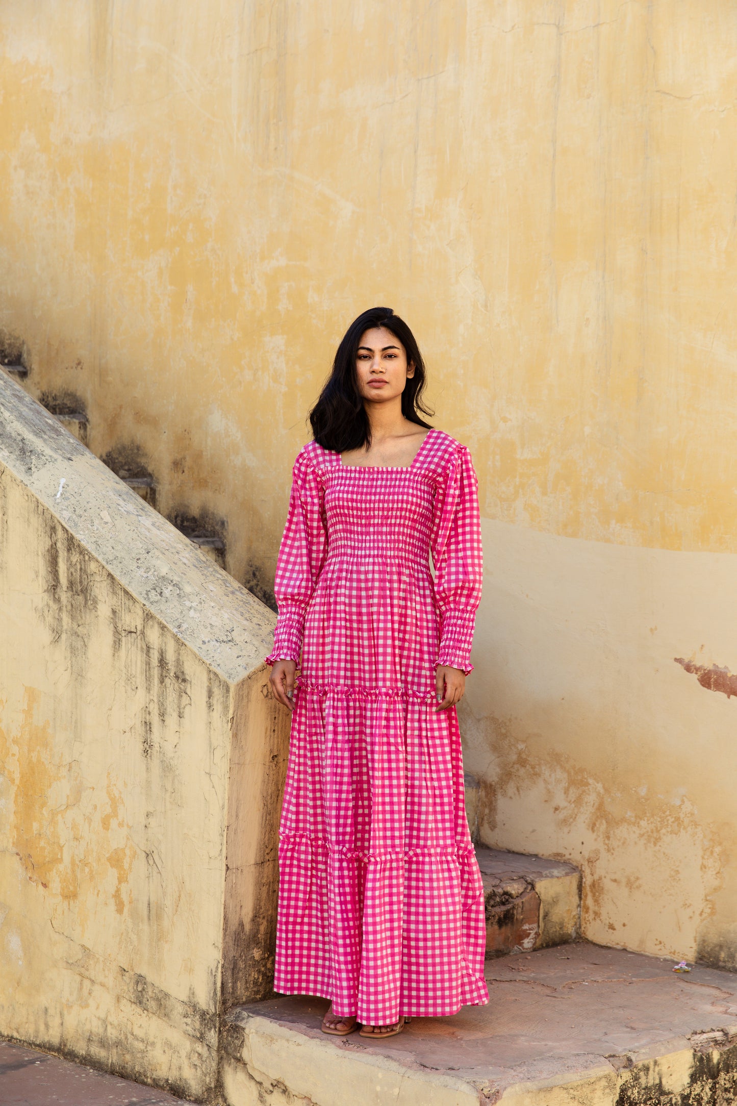 Varanasi Shirred Tier Dress